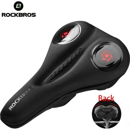 ROCKBROS Bicycle Saddle Cover MTB Liquid Silicone Gels Saddle Cover Hollow Breathable Comfortable Soft Cycling Seat Accessories