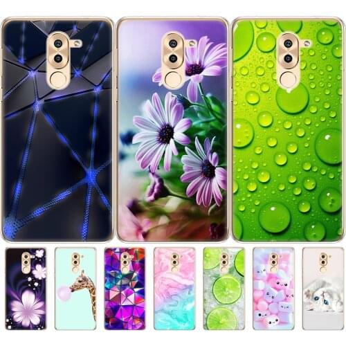 Cover phone case for huawei honor 6X soft tpu silicon back cover 360 full protective printing honor 6Xtransparent clear coque