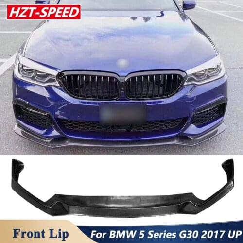 CC Style Carbon Fiber Material Front Bumper Lip For BMW 5 Series G30 G38 Car Tuning 2017 Up
