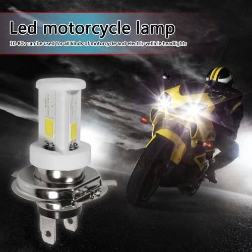 H4 Ceramic LED Motorcycle Headlight Bulb 6500K 1080LM Hi/Lo Beam COB Motorbike Headlamp Bulb Motorcycle Accessories