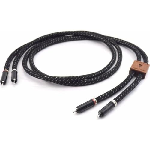 KS-1036 HIFI Audio Interconnect cable, WBT-0102Ag RCA Connectors Plug Interconnect Signal Cable