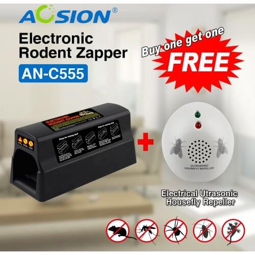 Buy Aosion High voltage Electronic mouse mice rat rodent trap killer rat zapper (Got Fly Repellent Free)