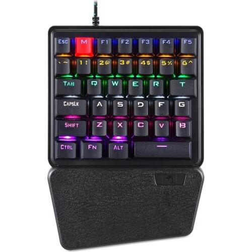 K106 One handed Mechanical Gaming Keyboard Left handed Keypad for Mobile Phone PUBG Gamer USB ABS