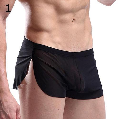 Mens Fashion Comfortable Transparent Sexy Sports Shorts Boxer Briefs Underwear