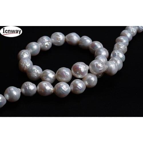 Natural reborn keshi Pearl white 10-11mm baroque For Jewelry Making 15inch DIY necklace bracelet earring FreeShipping Wholesale