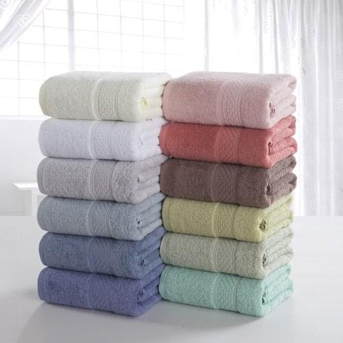 100% Cotton Absorbent Bath Towel bathroom Large 70*140cm Solid Quick-Drying Soft Beach Bath Towel Thick Spa Towel for Adult