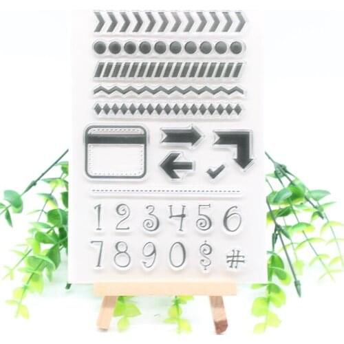 YPP CRAFT Numbers Transparent Clear Silicone Stamps for DIY Scrapbooking/Card Making/Kids Fun Decoration Supplies