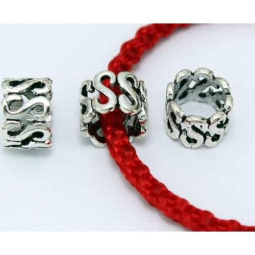 20pcs/lot Tibetan Silver Antique S spacer Loose Bead Spacer Beads Connectors for DIY Jewelry Making bracelet