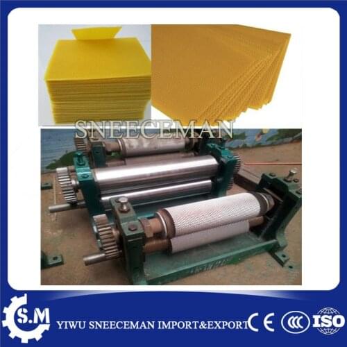 86*195mm Manual Bee Nest embossing bee wax machine chinese cheaper beeswax flat sheet machine for beekeeping