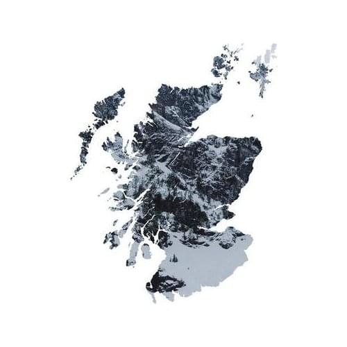 Scotland Map Mountains Art Film Print Silk Poster Home Wall Decor 24x36inch