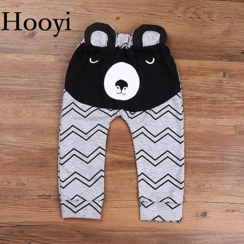 Hooyi Bear Baby Boys Pants Ripple Striped Newborn PP Panties Infant Costumes Bebe Clothing Trouser Cotton Leg Warmer Girl Tights