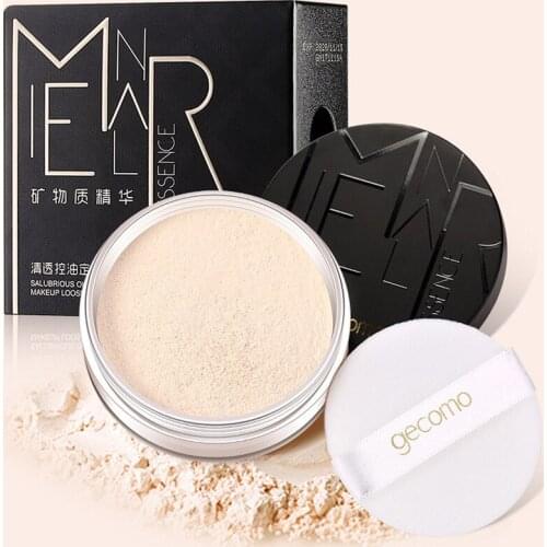 Loose powder fixed makeup powder durable waterproof oil-control concealer honey powder womens makeup