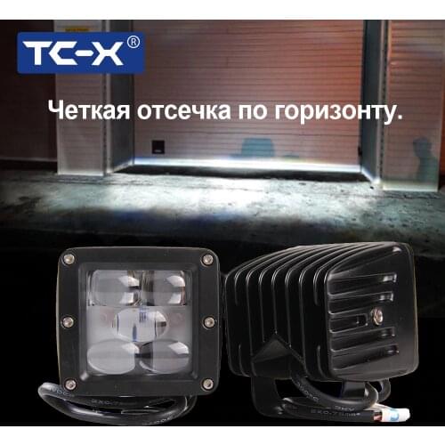 TC-X 5D LED Fog Light 12V Off Road Tractor Truck 24V trucks light Engineering Led Driving Lights Work Lamps PTF tumanki for cars