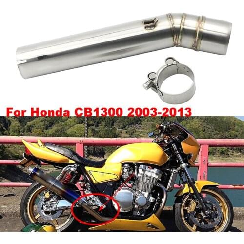 Motorcycle 51MM Slip on Exhaust Muffler Middle Pipe Mid Link Pipe Tube Escape Connection For Honda CB 1300 CB1300 2003-2013