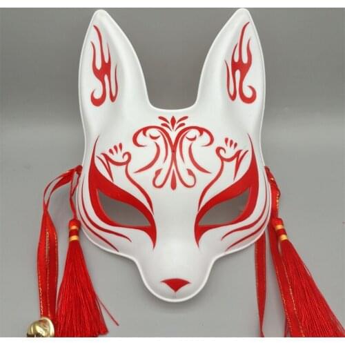 Japanese Fox Mask Party Half Face Cosplay Rabbit Masks Masquerade Festival Costume Prom Accessories For Boys Girls High Quality
