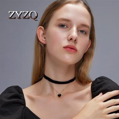 ZYZQ Vintage Women Heart Necklace Flannel O-chain Layered Necklace Christmas Gift Jewelry Wholesale Lots Bulk Jewelry
