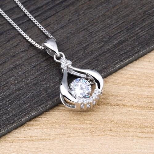 100% Silver 925 Jewelry Necklace Snowflake Zircon Pendant WomenS Necklace Chain Length 45cm Gift Wholesale