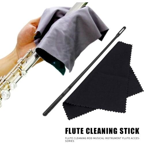 14 inch Cleaning Rod Swab Plastic with Random Color Cloth Flute Piccolo Cleaning Kit Woodwind Musical Instruments Accessories