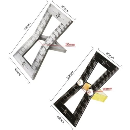 69HF Woodworking Use Dovetail Ruler Handcut Joints Gauge Dovetail Guide Tool Marking Line on Wood for Carpenter Daily Work