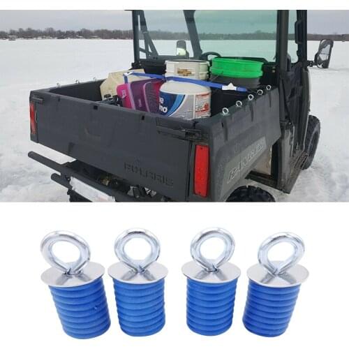 UTV Accessories 4 Pack Anchors For Polaris Ranger General Bed With 1-7/16" Hole Quick Lock Ride Knob Tie Down Anchors
