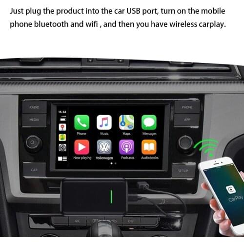 Wireless USB CarPlay Dongle for Volkswagen Arteon Bora Magotan Sagitar T-Roc Android Multimedia Player iPhone Wired To Wireless