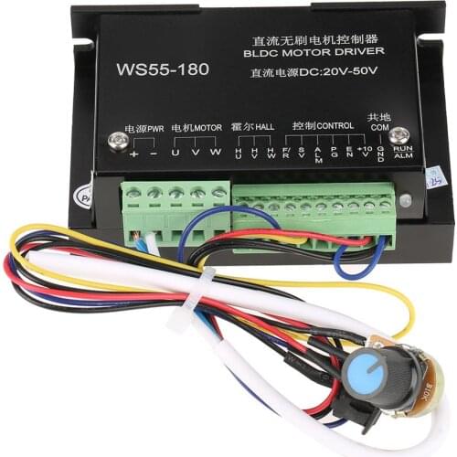 WS55-180 Motor Driver Controller DC 20V-50V CNC Brushless Spindle BLDC Controller DC Motor Driver