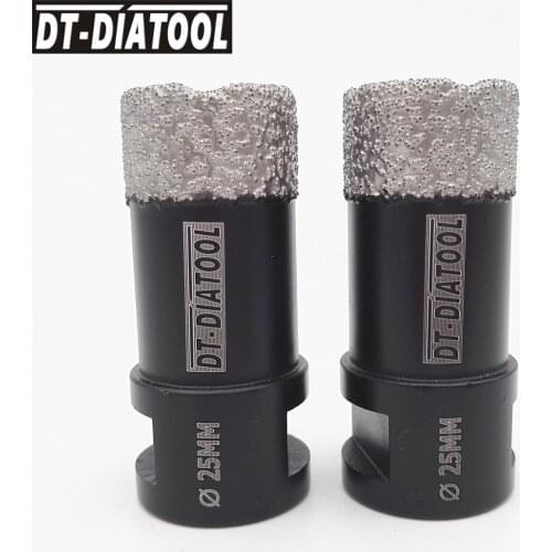 DT-DIATOOL 2pcs Marble Opener Diamond Core Bit Hole Saw Drill Bit for Marble Granite Brick Tile Ceramic Concrete Drilling