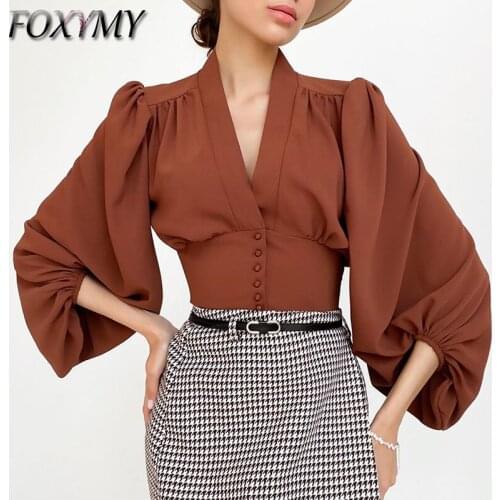 FOXYMY Blouses With Sleeves