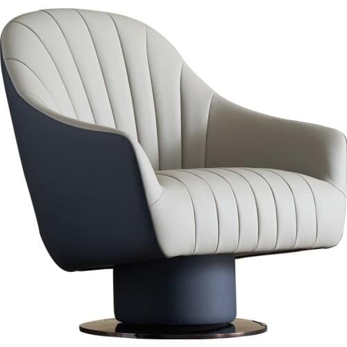 Italian light luxury solid wood leisure chair modern simple household living room single sofa chair furniture