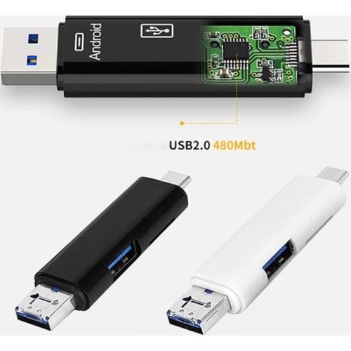 Card Reader USB 3.1 Type-c Interface TF Adapter Converter TF Card High Speed OTG Reader, Black