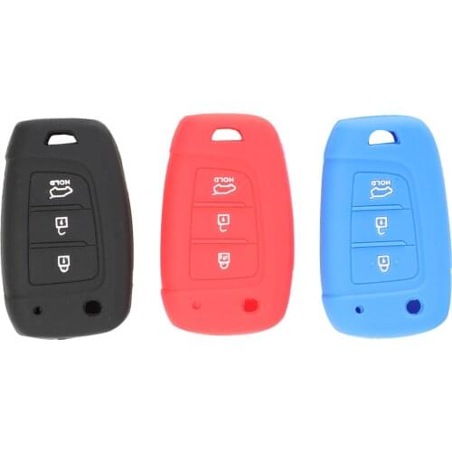 Kutery 10PCS Remote Color Rubber Silicone Car Key Cover Auto Case 3BTN For Hyundai Sonata Solaris Solarium Protection Replace