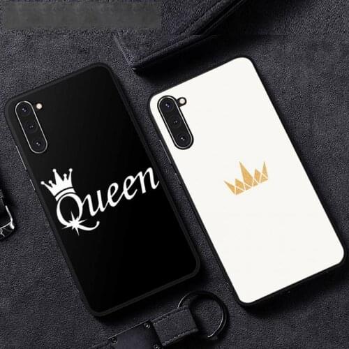 Matte Crown King Queen Phone Case For Samsung A51 A32 A52 A71 A50 A12 A21S S10 S20 S21 Plus Fe Ultra