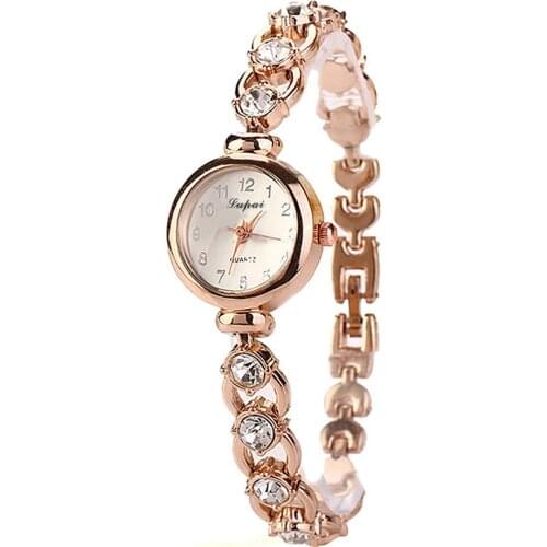Fashionable Slim Band Women Bracelet Watches Female Quartz Watch Fashion Ladies Wrist Watches With Rhinestone Gift
