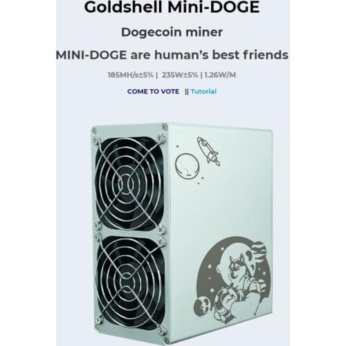 The new low-power Goldshell Mini Doge 185M 300W Miner LTC Mining Doge is better than Antminer Innosilicon