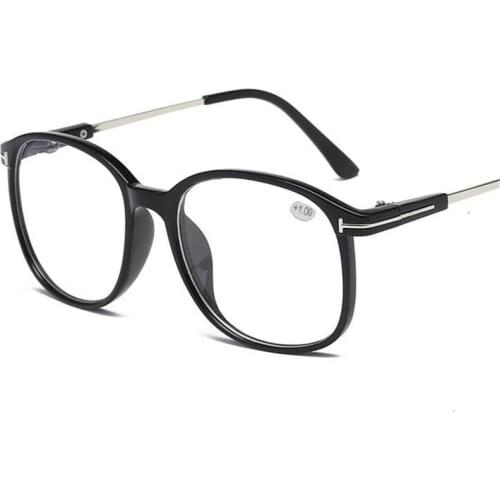 Retro Round Farsighted Glasses Men Women Ultra Light Hyperopia Prescription Eyeglasses Reader Eyewear +50 +75 +100 +125 To +400