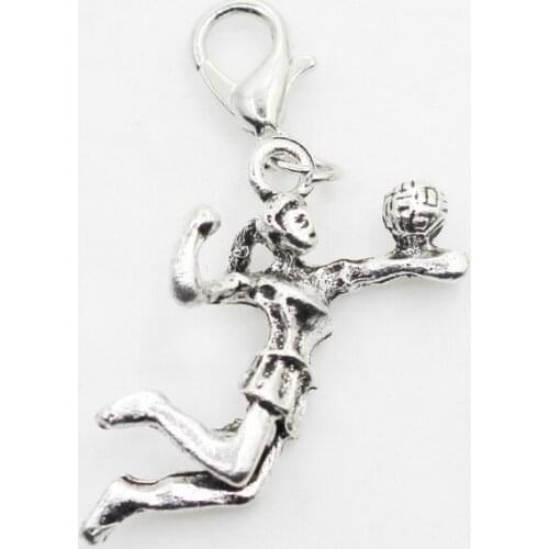 Wholesale 50pcs/lot Volleyball Sports Dangle Charms Diy Bracelet&Bangle Jewelry Accessory Hanging Charm