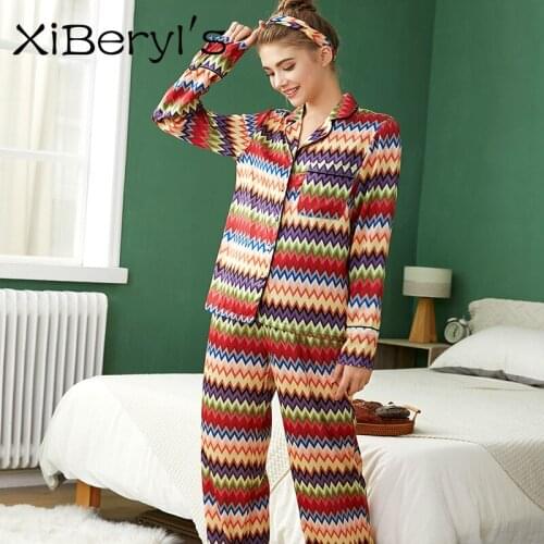 XiBeryls Spring Summer Sexy Pajamas Set Womens Clothing Pajama Female Tops And Shorts/Pants Pajamas Set