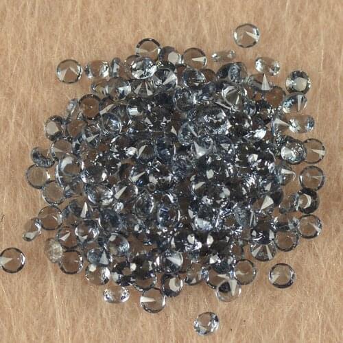 Sale 1000pcs/Lot 5A 1-3mm Gray Dusty Blue Color Nano Stone Round Shape Brilliant Cut Lab Synthetic Gems Beads For Wax Setting
