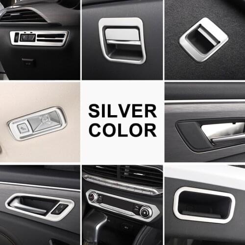 Silver for FAW BESTURN T77 2019 Interior trim Stainless steel