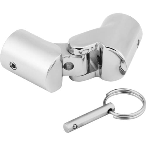 Stainless Steel Folding Swivel Coupling Tube Pipe Connector Boat Hardware Fitting for folding sun canopies bimini tops flag pole