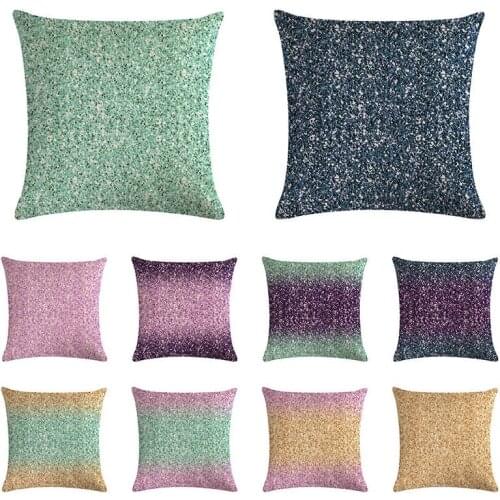 Modern Nordic Ins Gradient-colored Shiny Cotton Linen Cushion Cover Home Sofa Decorative 45x45cm Decoration Pillow case ZY1003