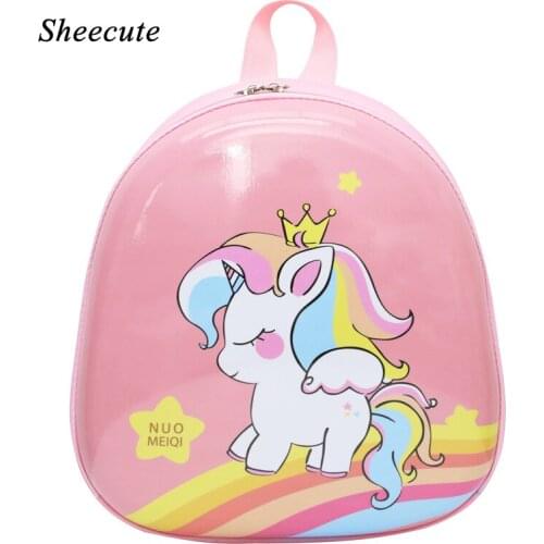 Cute Cartoon Kindergarten School Bag Girls Backpack Boys Shoulder Bags EVA Waterproof Light Childrens Backpack Leisure Bookbag