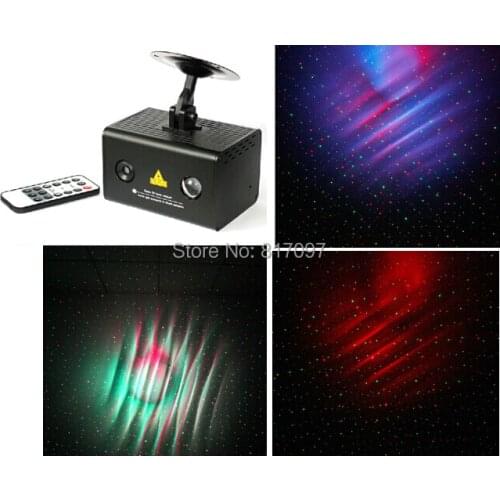 LED Twinkling Laser Light projector+LED waterwave effect lighting+remote Disco Party KTV bar stage Wedding laser show lights