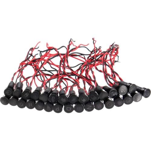 10mm 12V 24V 36V Waterproof LED Panel Dash Panel Warning Indicator Light Signal Lamp piolt light Black For Car Boat Truck Van