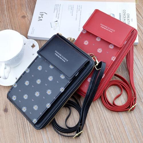 Women Long Wallets Leather Phone Shoulder Bag Pockets credit Card Holder Purse Zipper Carteras Mujer Billetera Clutch Female
