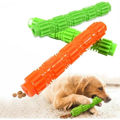 Pet Dog Chew Toy For Aggressive Chewers Treat Dispensing Rubber Teeth Toy Squeaking Rubber Dog