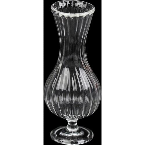 1:12 Dollhouse Miniatures Transparent Glass Vase Model Doll House Flowerpot Vase Decor Toy Decor Doll House Accessories