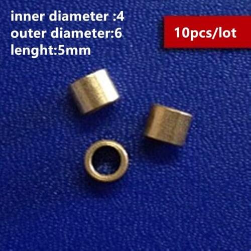 10pcs/lot Inner Diameter 4mm Outer Diameter 6mm Lenght 5mm Copper Sleeve Guide Sleeve Precision Oil Bearing
