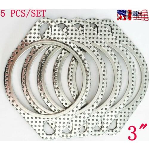 5 PCS Accessories Car Modified Exhaust Pipe Interface Gasket Flange Sealing Ring Graphite Gasket High Temperature Resistance