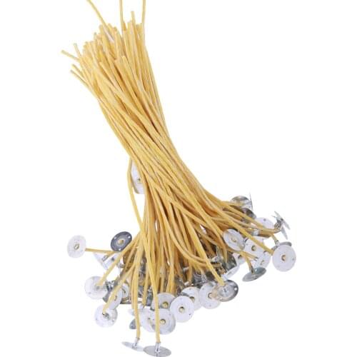 50X Beeswax Candle Wicks Core With Sustainers 20cm For Candles Making Craft